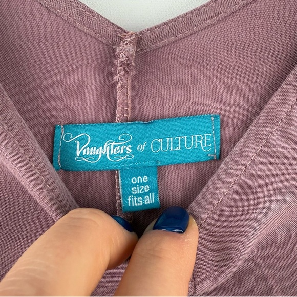 Daughters of Culture One-Size Boho Harem Jumpsuit – Mauve - Picture 4 of 5